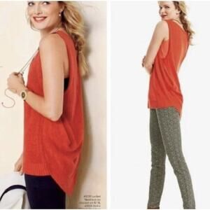 Cabi orange Knit Top vest